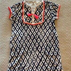Crewcuts Navy and White Patterned Dress